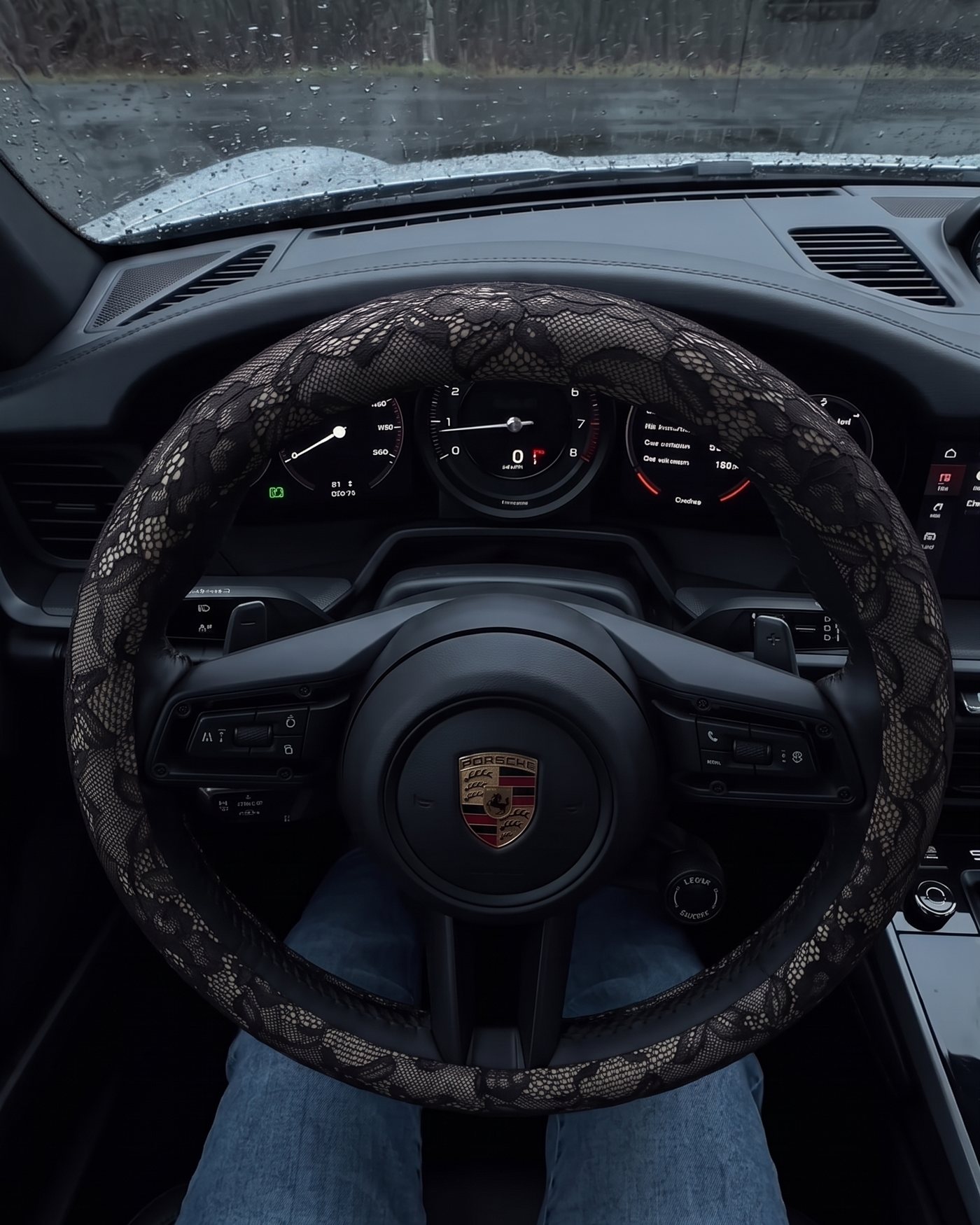 The lace wheel cover on a grey day